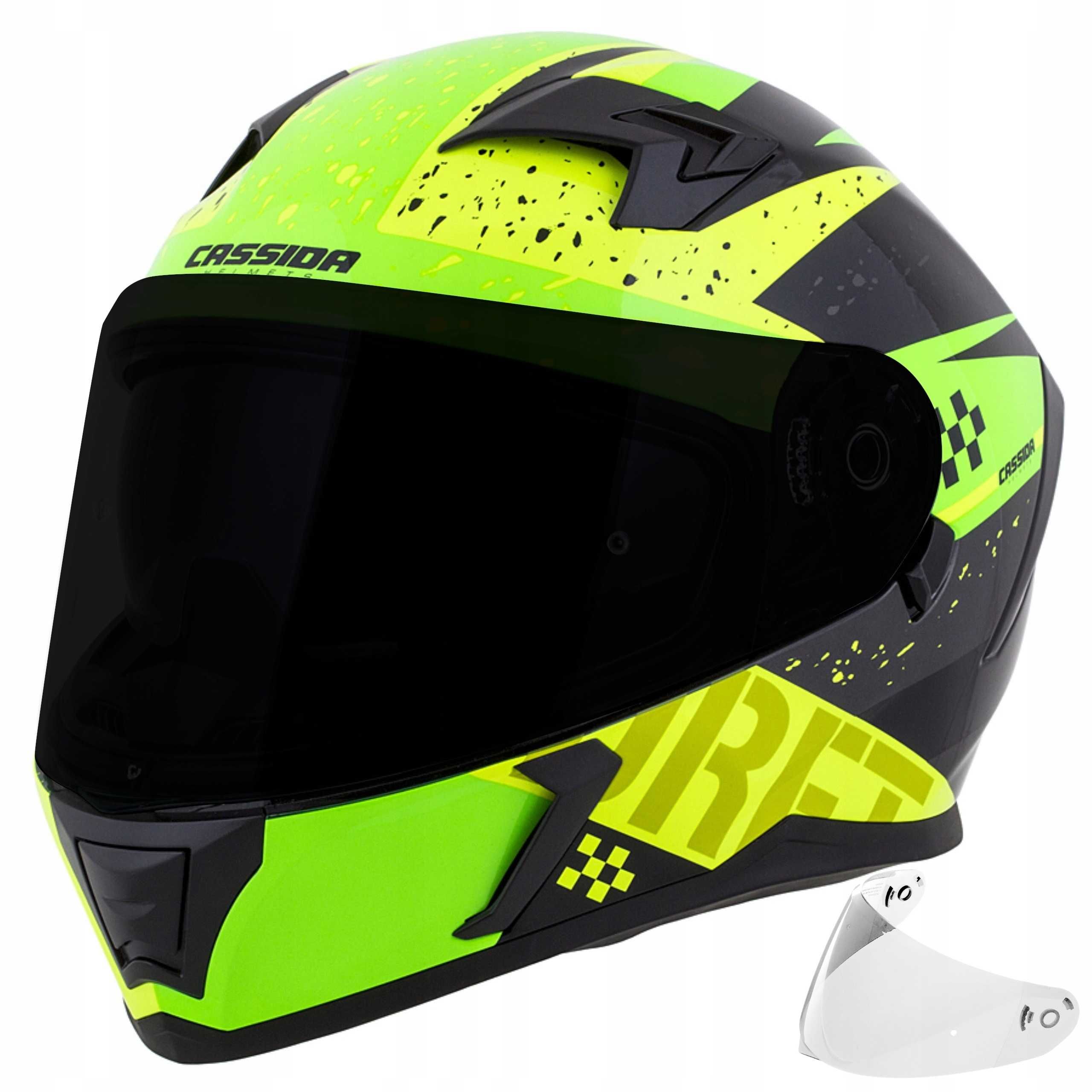 Kask Motocyklowy CASSIDA 3.0 DRFT + SZYBA CZARNA