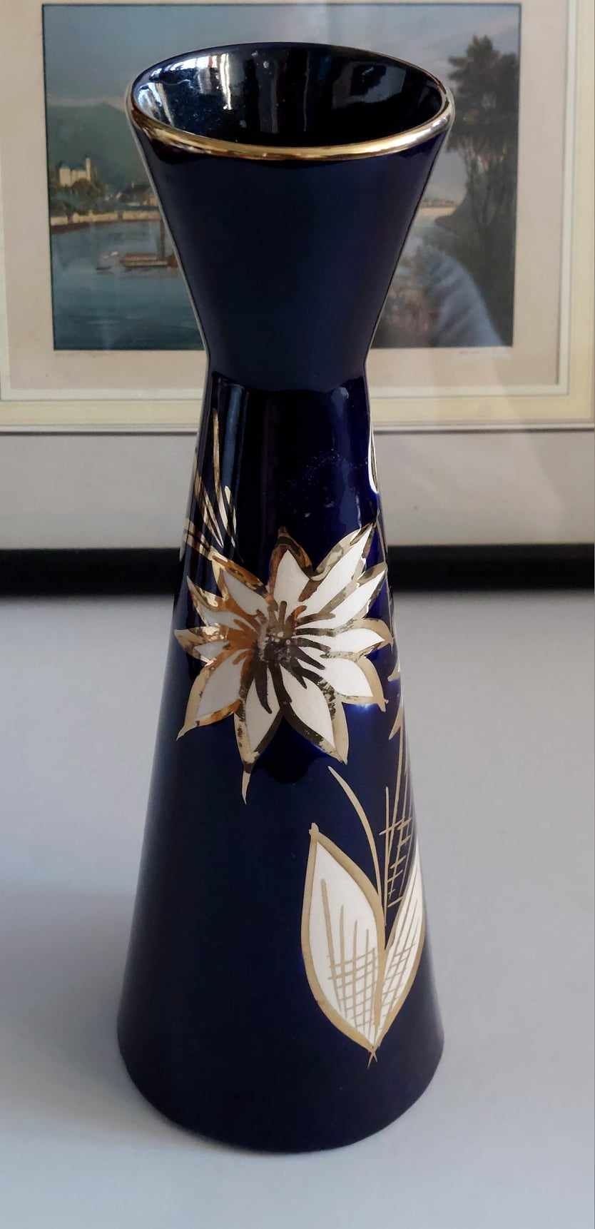 Wazon dekoracijny duży 29vm. Porcelana Kobalt.
