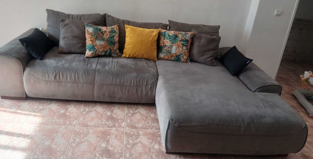 Sofá cama cinza rato conforama