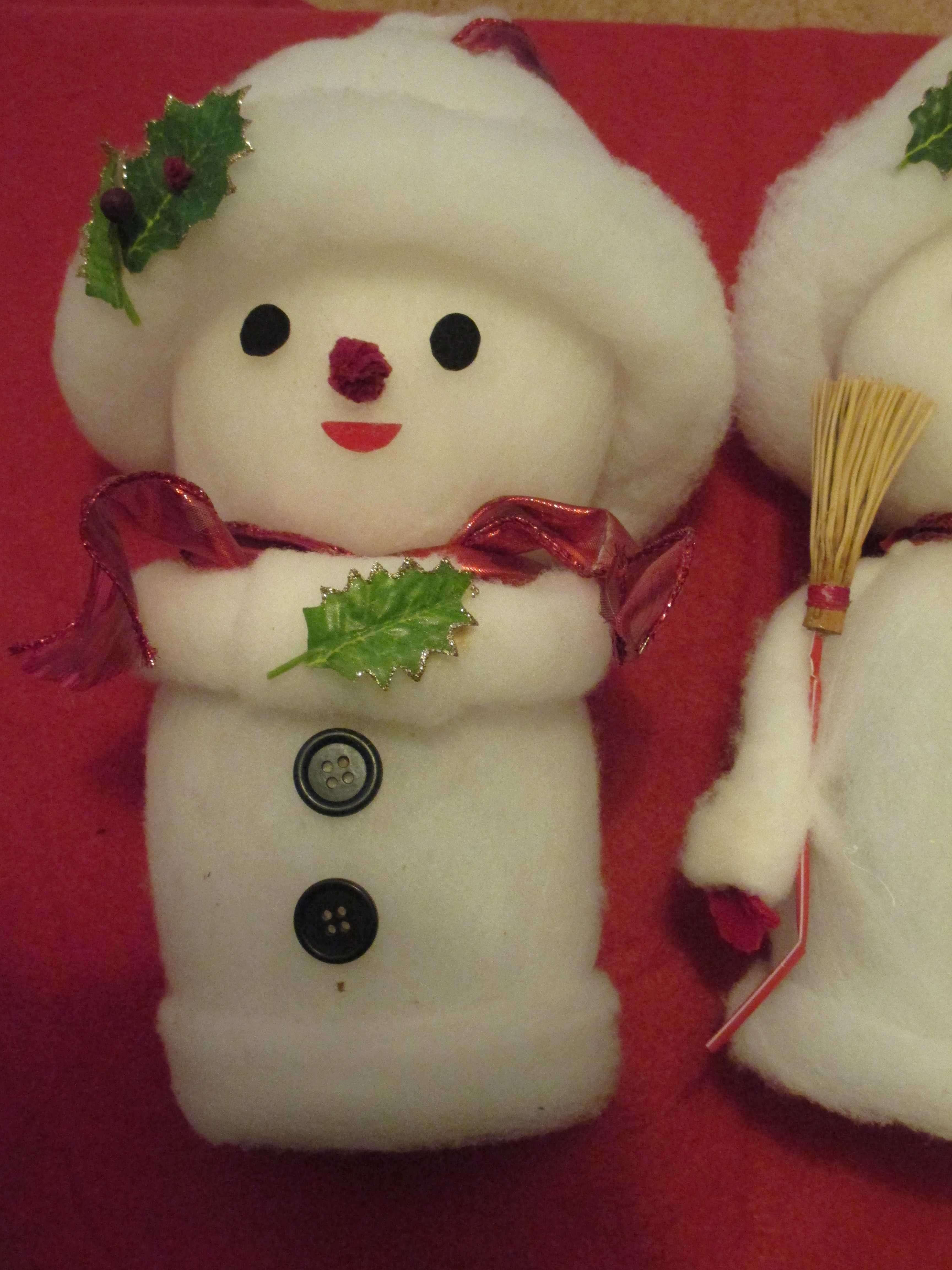 Conjunto de dois bonecos de neve