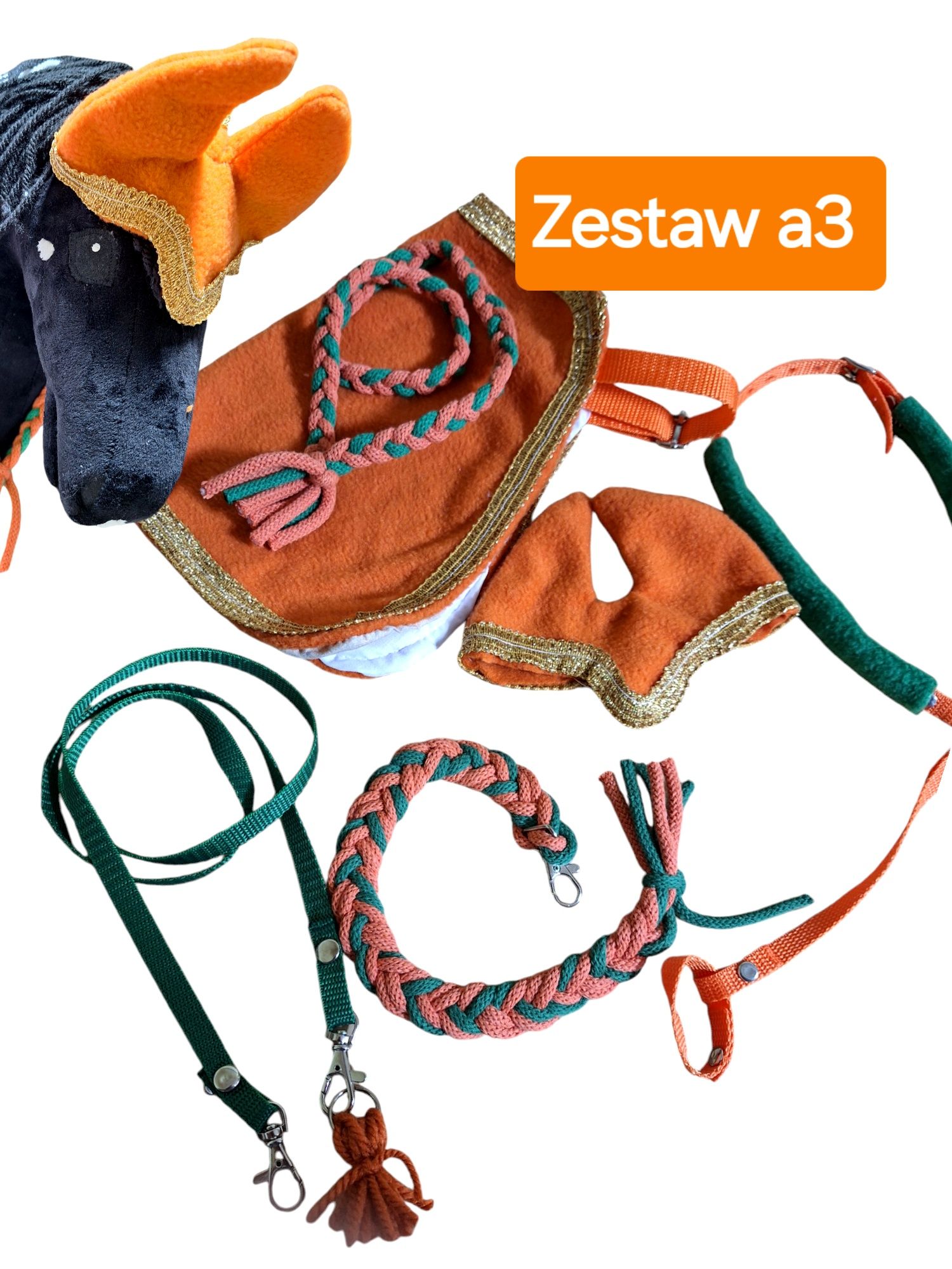 Derka dla hobby horse a3 ,nauszniki,napierśnik