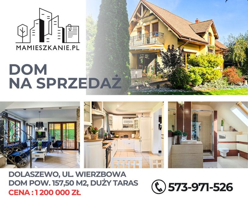 Nowoczesny dom 157 m², Dolaszewo, działka 1441 m²