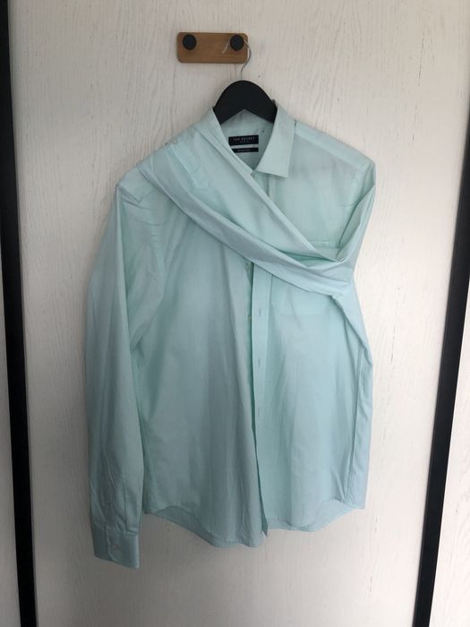 Mietowa koszula meska dlugi rekaw slim fit top secret w bdb stanie pie