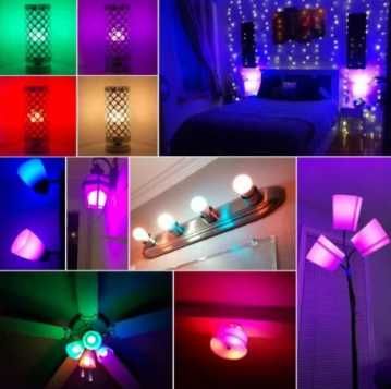 Żarówka led rgb kolorowa 16 kolorów e27 3w + pilot