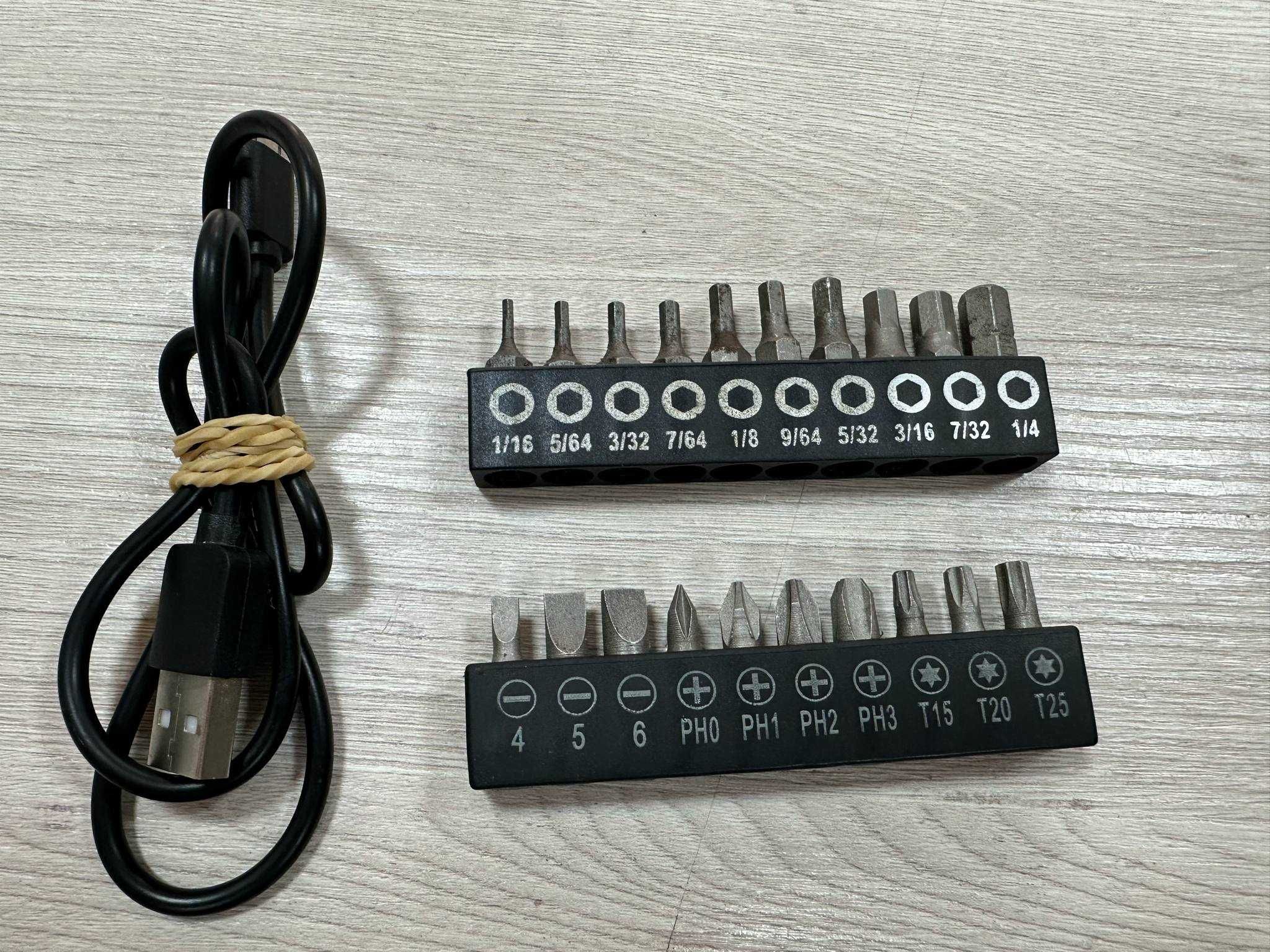 Elektryczny śrubokręt LITHIUM PRO TY-CS07 wraz z bitami