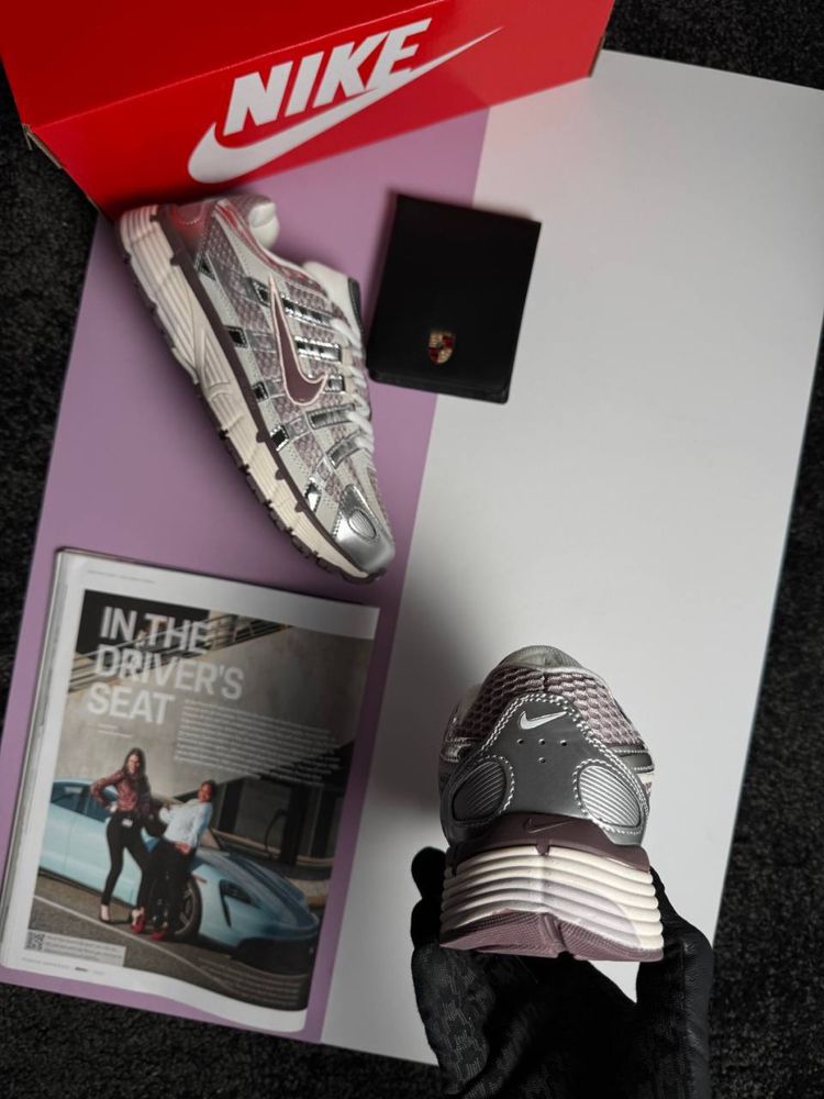 Женские кроссовки найк Nike P-6000 W Silver Maroon [36-41]