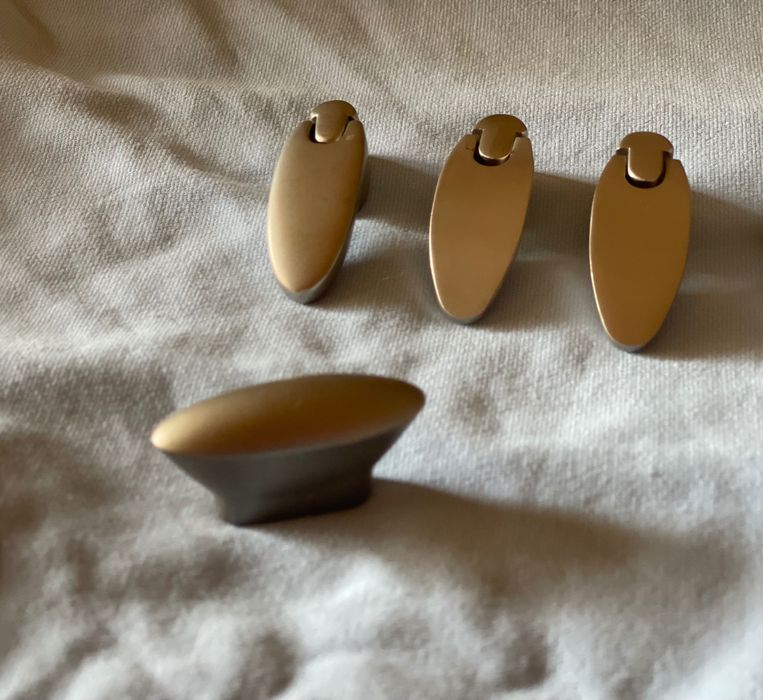 Conjunto de puxadores NOVOS 5 + 1 em aço inox sem brilho