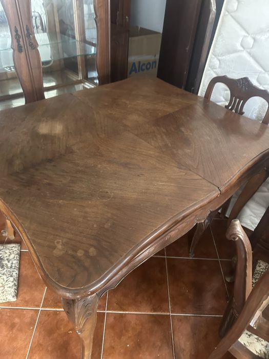 conjunto antigo em madeira maciça