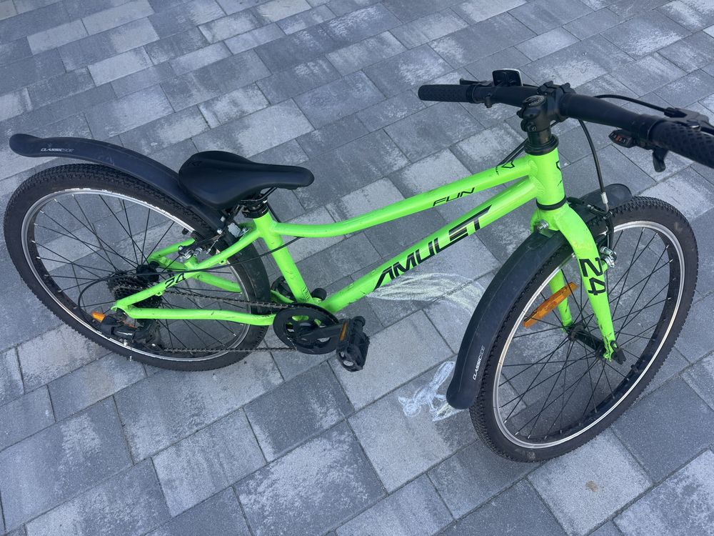 Lekki rower Amulet fun zielony neon 24”