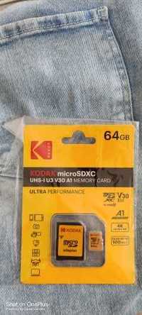 Карта пам'яті Kodak microSD SDXS 64Gb U3 A1 class 10 V30 100Mb/s
