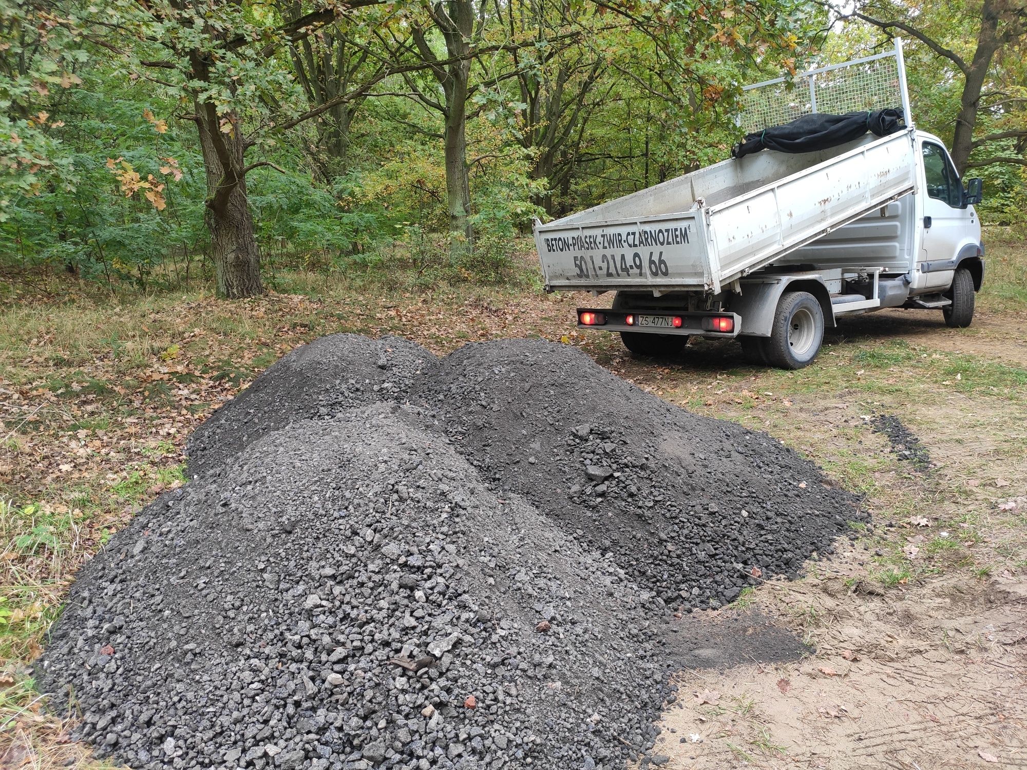 czarnoziem piasek beton żwir tłuczeń kruszywo frez asfalt piach