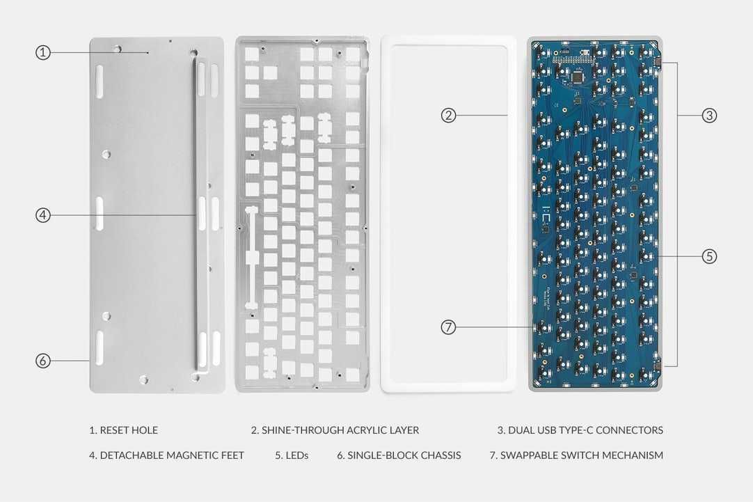 Klawiatura mechaniczna K-Type, Massdrop, RGB