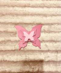 Ozdobne motylki motyle drewniane różowe pink aesthetic ado vintage 00’