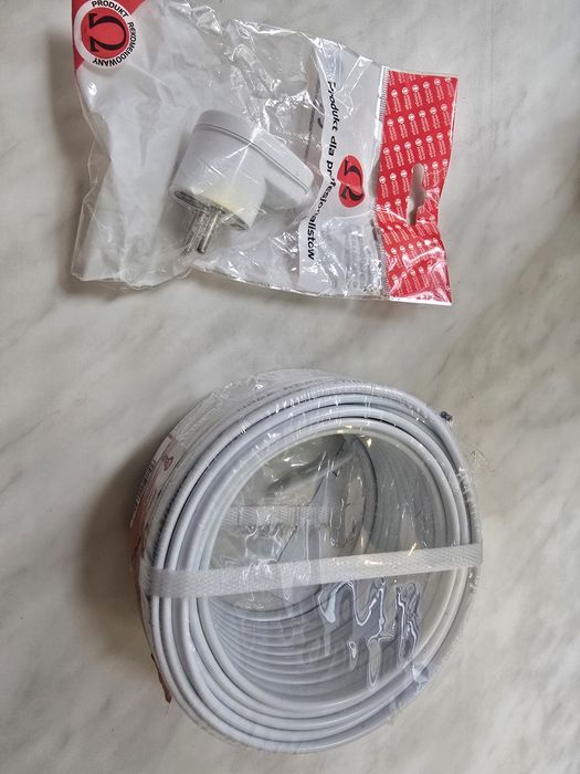 KABEL PRZEWÓD ELEKTRYCZNY 2x1 mm - 20M + wtyczka