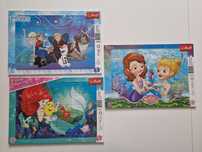 Puzzle Kraina Lodu, Mała Syrenka, Księżniczka Zosia