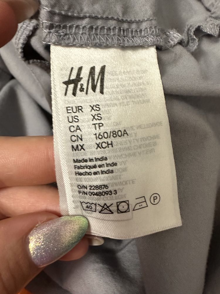 Krótka koszula crop Top Oversize H&M XS