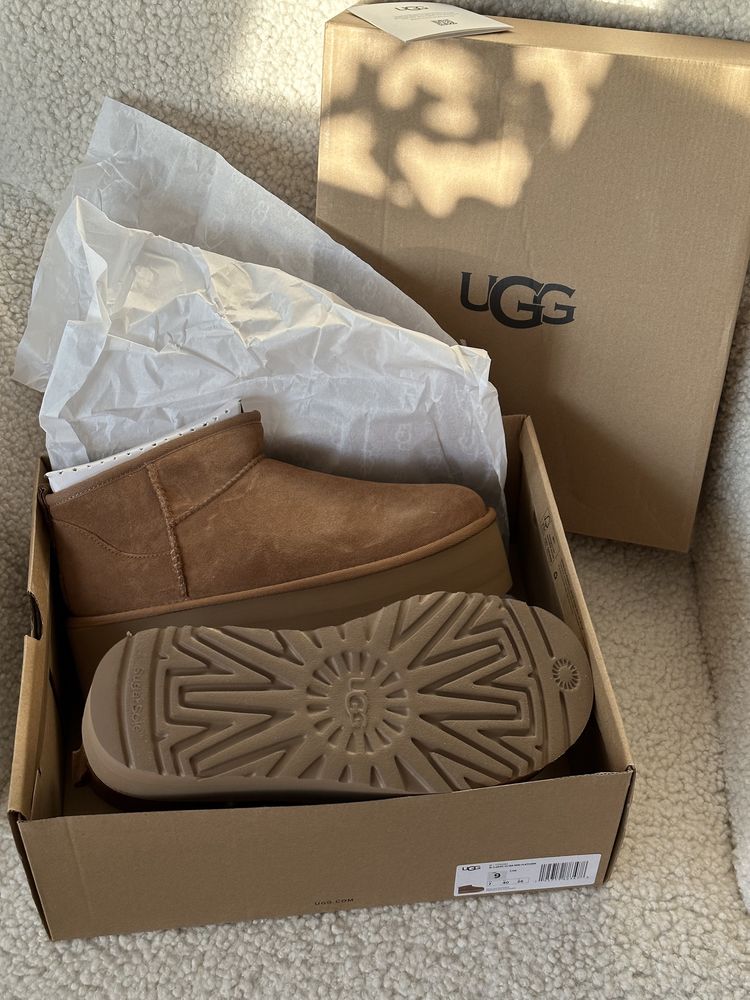 Оригінал. ботинки угги ugg mini platform boots сапоги 39 40