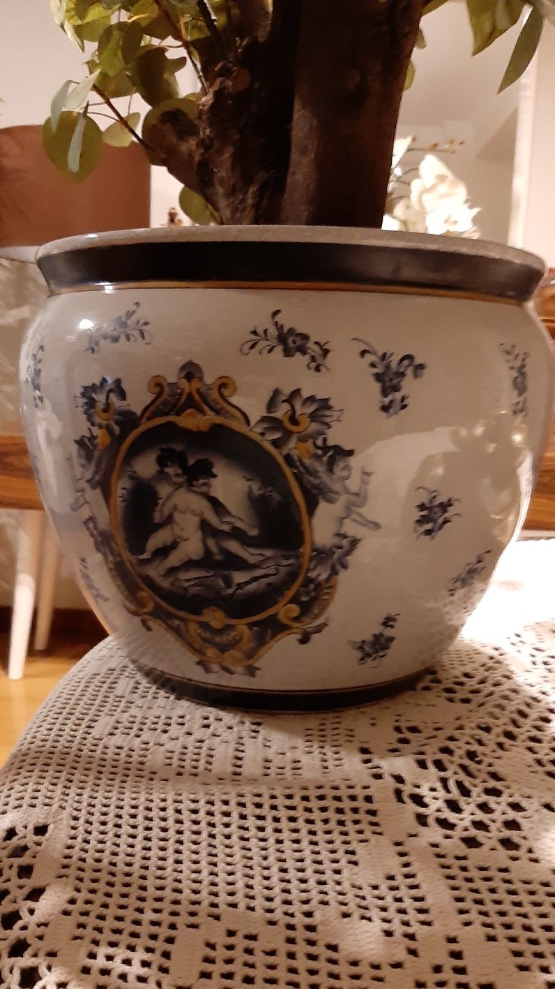 Cachepot Cupido Vaso Pintado à Mão