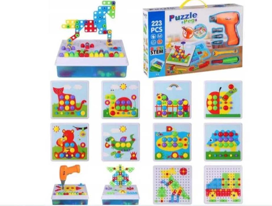 Klocki do skręcania Super Zestaw majsterkowicza zabawka budowlana