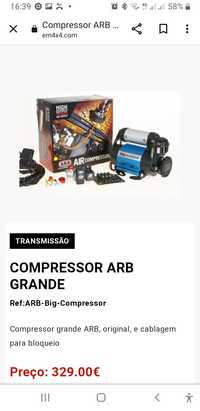 Compressor ARB ideal para Jeeps  NOVO nunca usado