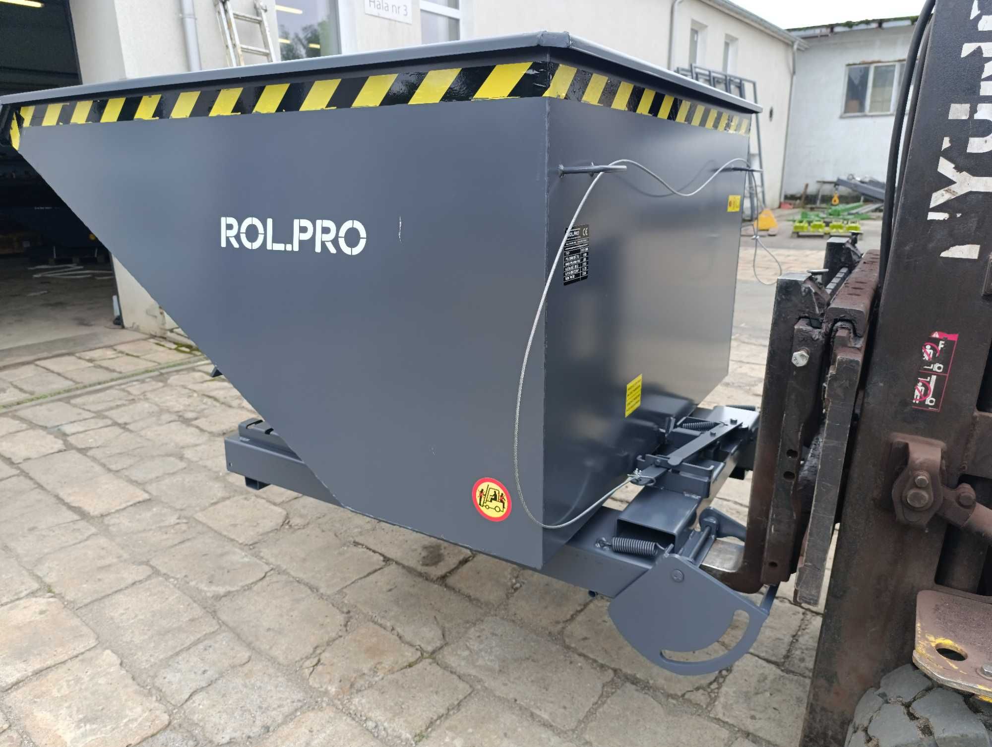 Kontener samowyładowczy/ Koleba/ Pojemnik do wózka widłowego 1500l