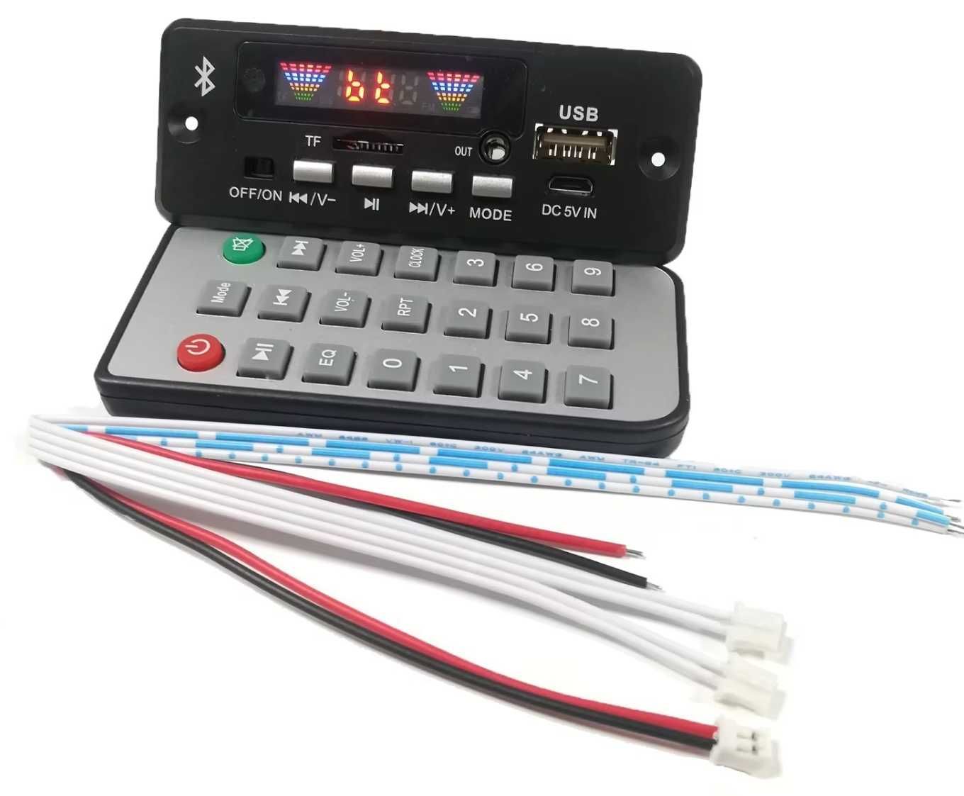 Модуль MP3 C УСИЛИТЕЛЕМ 5V 2*3W USB, SD, FM BLUETOOTH с микрофоном