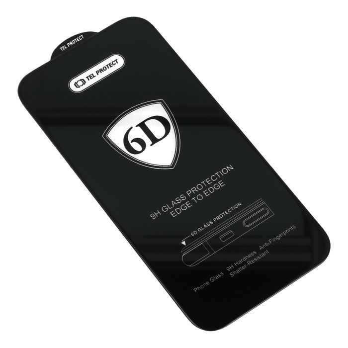 szkło Tel Protect Full 6D do IPHONE 13 PRO MAX Czarne - PAKIET 10