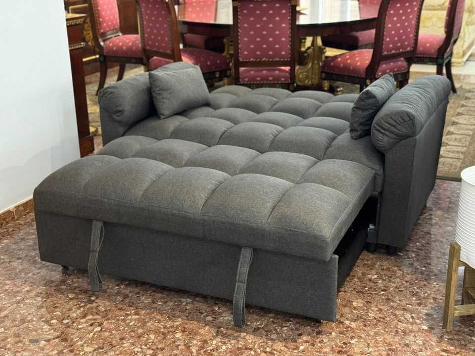 Sofá cama cinza de casal com entrega gratis!!