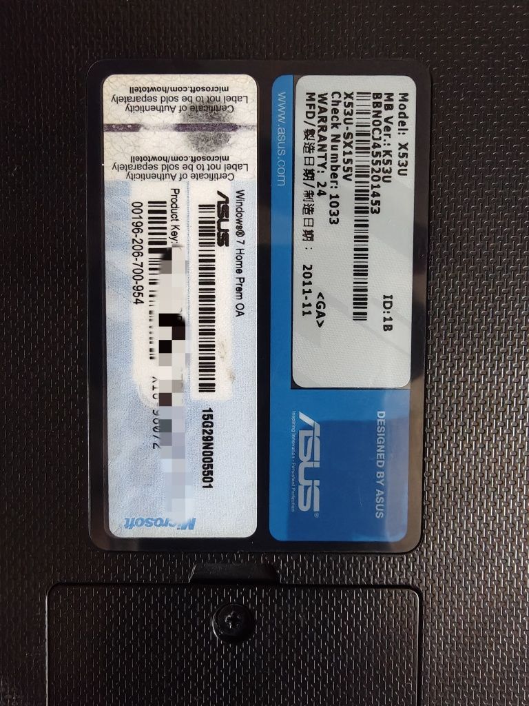 Sprzedam laptopa ASUS X53U