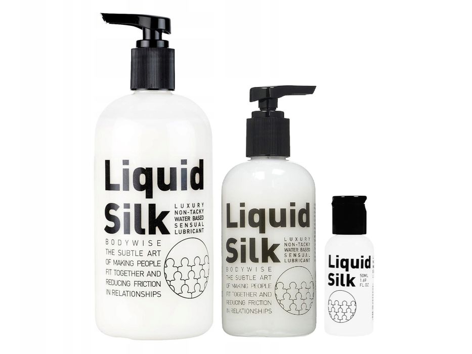 Lubrykant żel intymny Liquid Silk 50ml wodny nie plami 3szt buteleczka