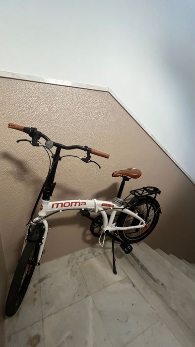 Bicicleta Branca Dobrável