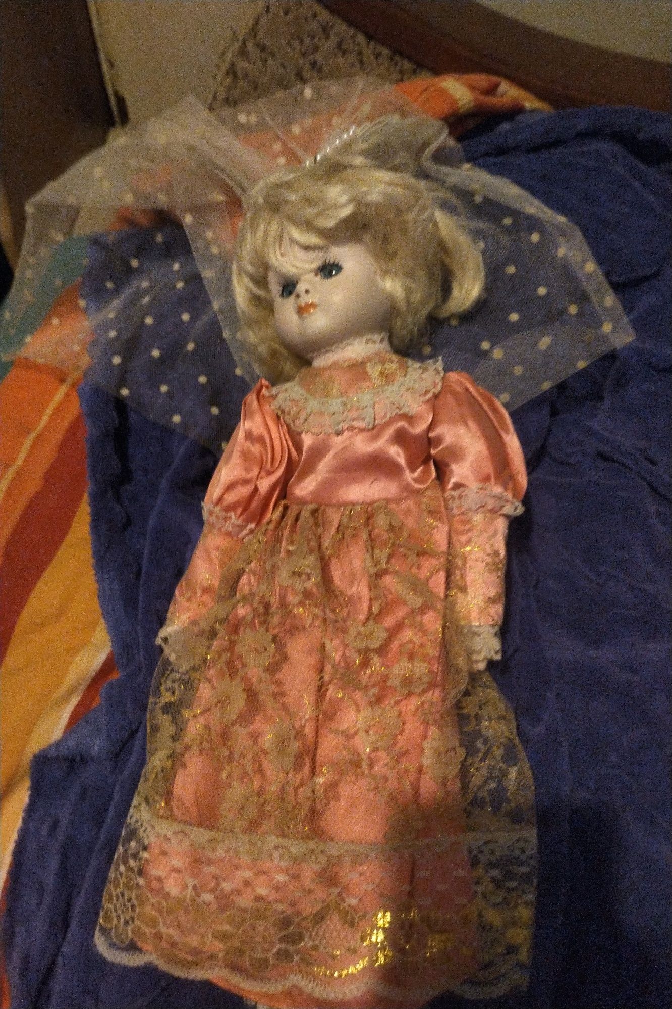 Porcelanowa stara lalka piekna zabytkowa