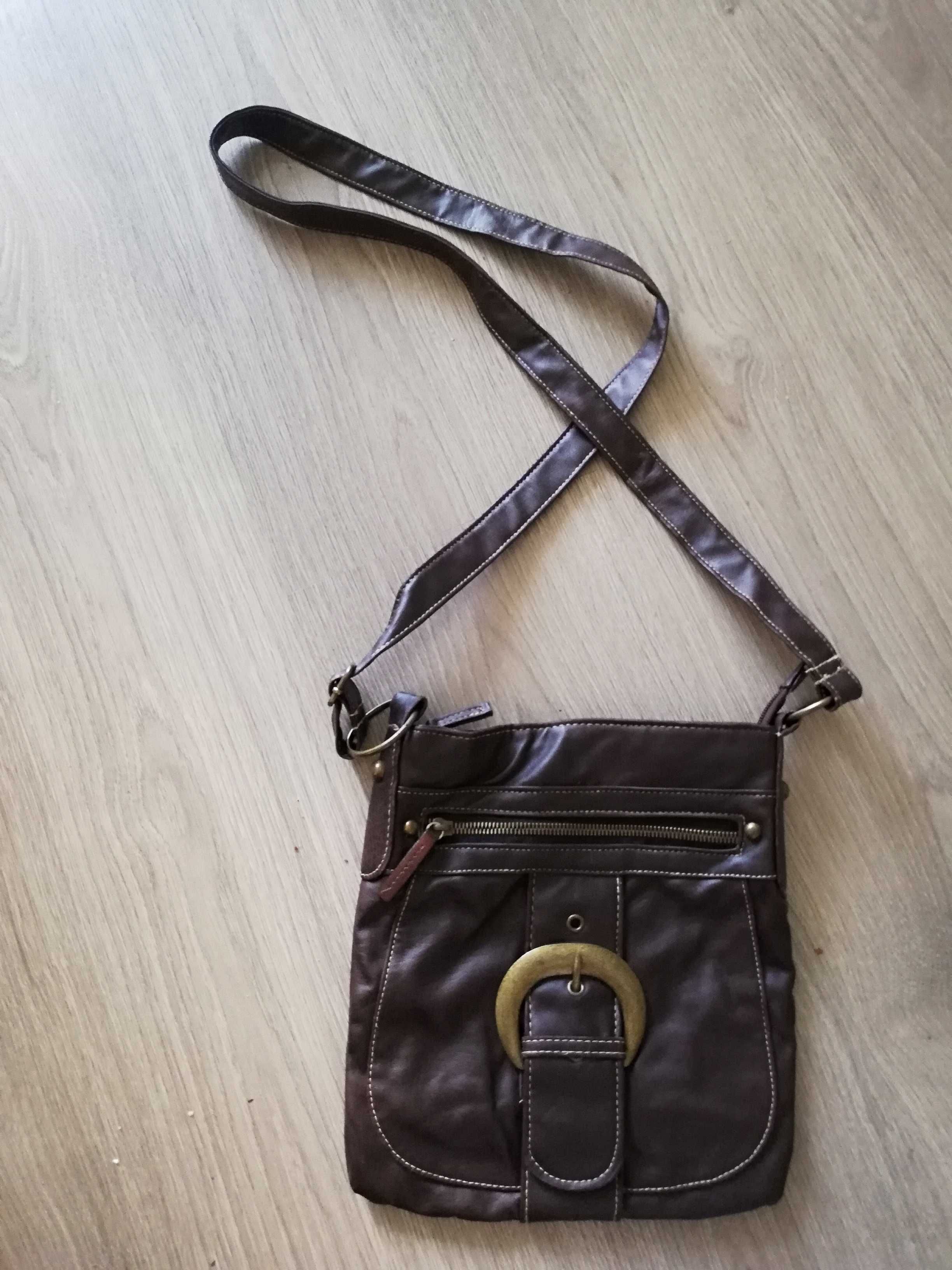 Torebka damska na ramie brązowa NEW LOOK plus GRATIS