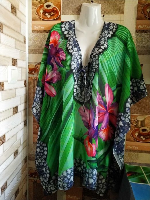 Шифонова пляжна накидка,парео 50-52 р