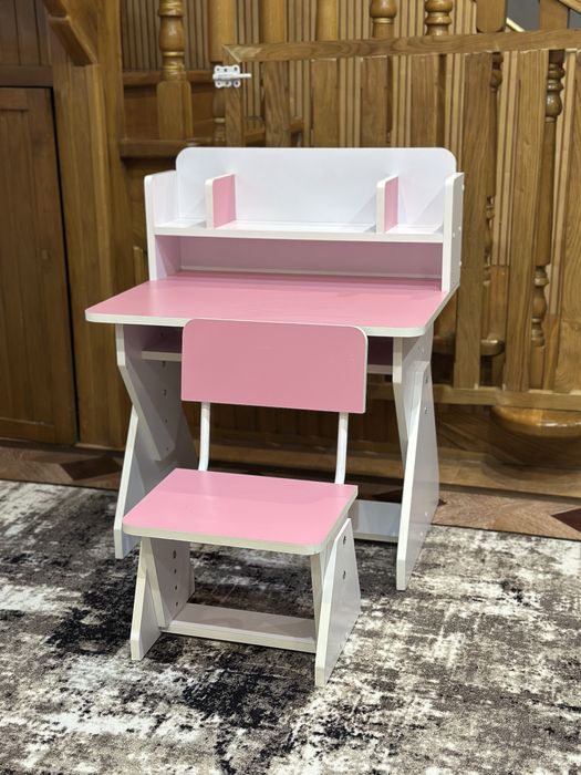 Парта дитяча рожева