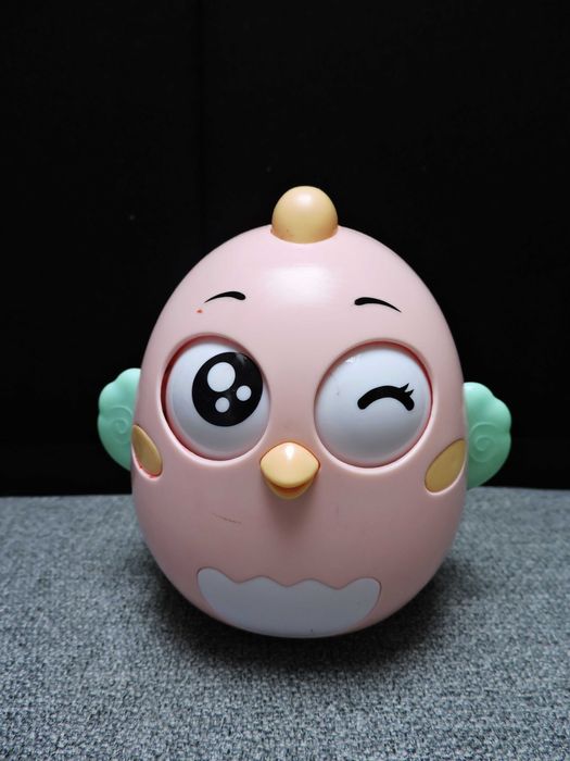 Grzechotka Gryzak Wańka Wstańka dla Dziecka Sówka Niebieska