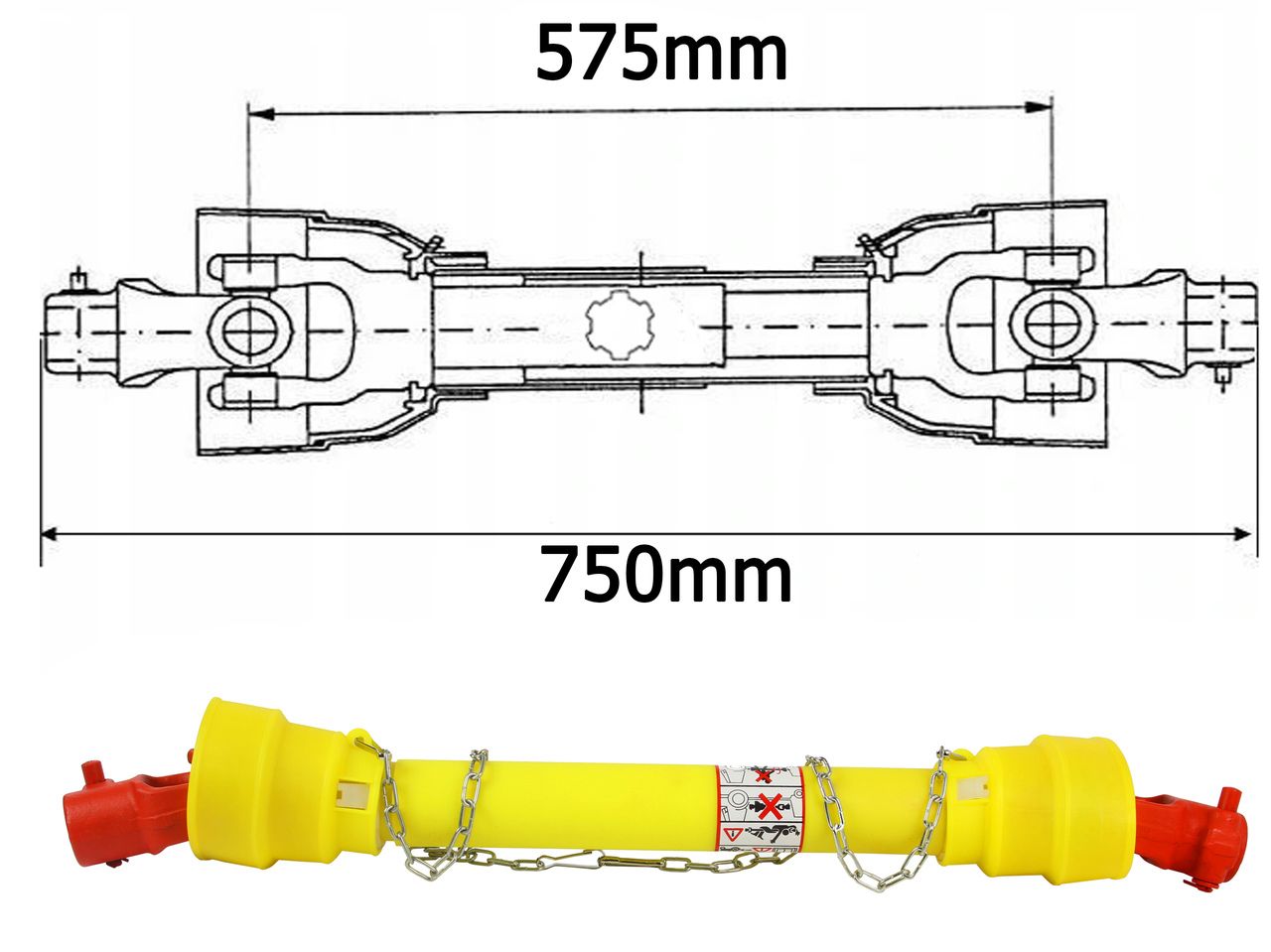 Wałek Wom Przekaźnika Mocy 75Cm Kosiarki Cytryna