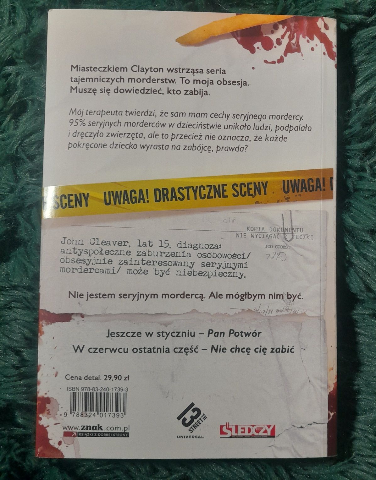 Książka Nie jestem seryjnym mordercą Dan Wells