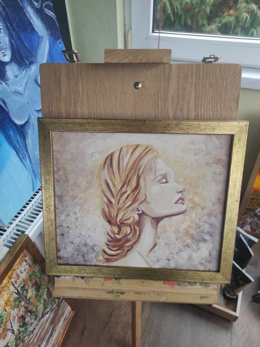 Obraz akryl jesienny ręcznie malowany 33,5 x 28,5