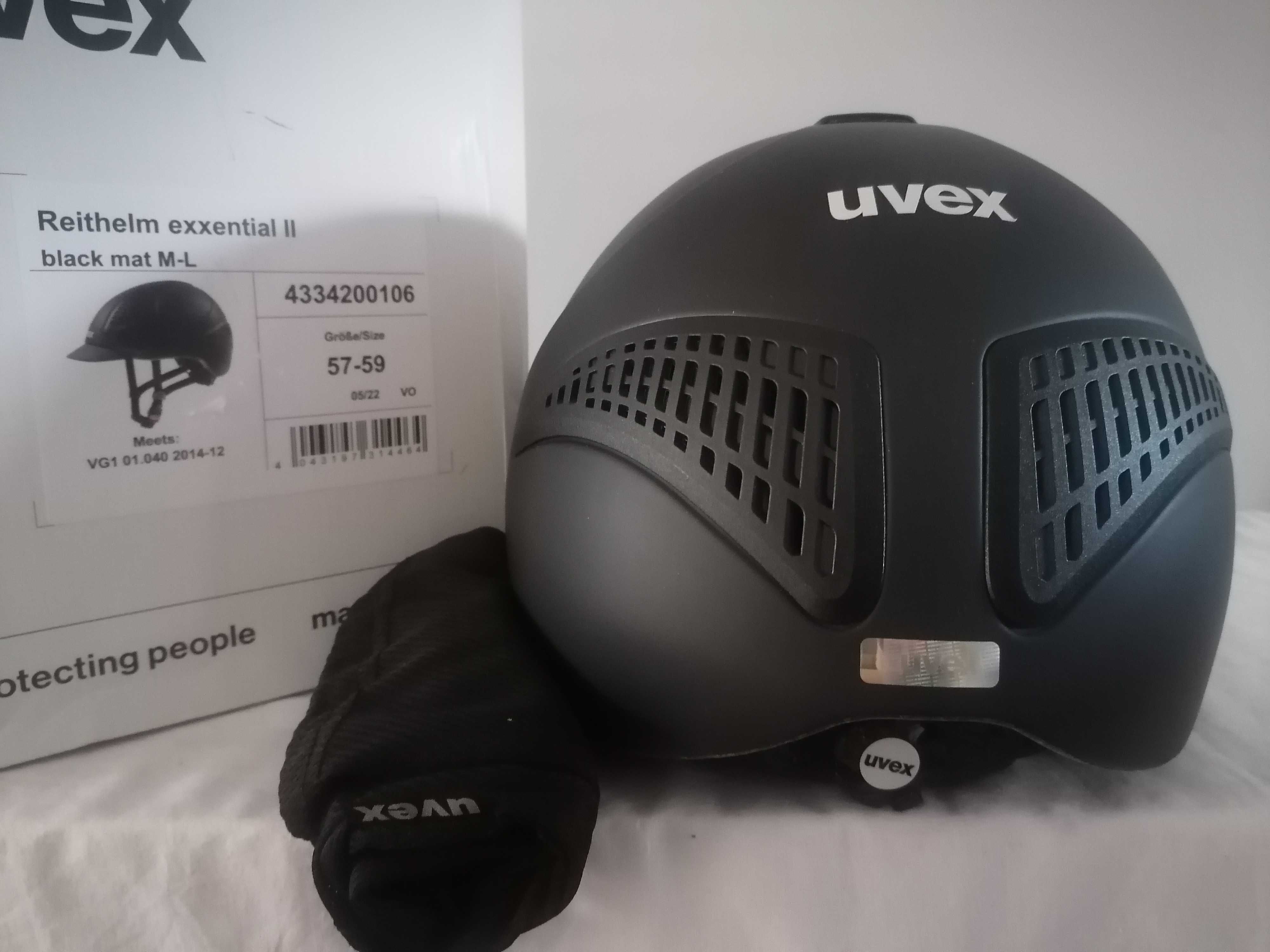 Kask jeździecki toczek Uvex Reithelm Exxential II Black M/L 57-59cm