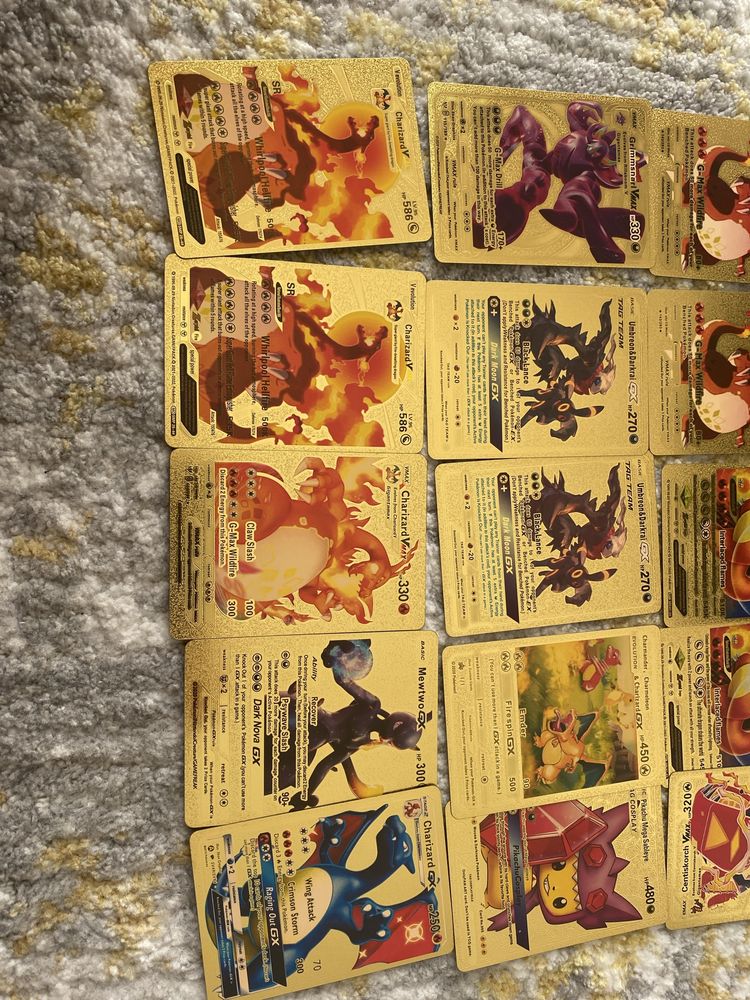 Cartas douradas pokemon raras