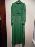 Vestido de toillete,  de modista, requintado, com bordado à mão