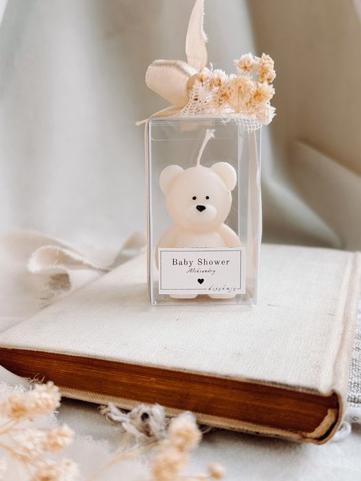 Podziękowanie dla gości chrzest wesele komunia baby shower świece