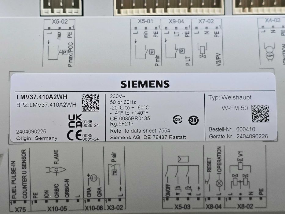 W-FM 50 230V 50-60Hz wersja V3.40 nr. kat. Weishaupt 600410 - NOWY