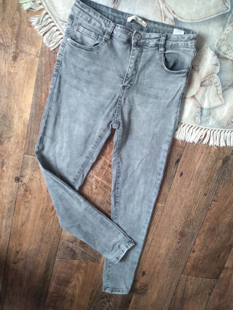 Damskie elastyczne jeansy z wysokim stanem laulia Xl