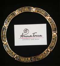 Naszyjnik oryginalny imitacja złota Anna Tosca biżuteria modowa