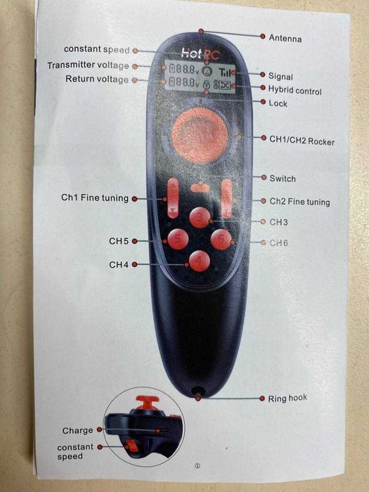 Пульт керування HOTRC DS600 6ch 2.4 ghz. Апаратура керування.