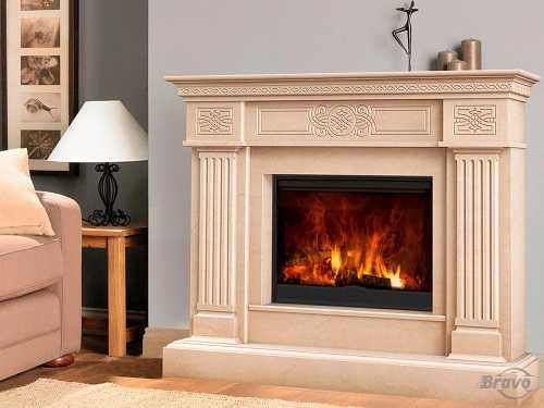 Камін з мармуру. Каміни мармурові. Браво. Монтаж камінів.