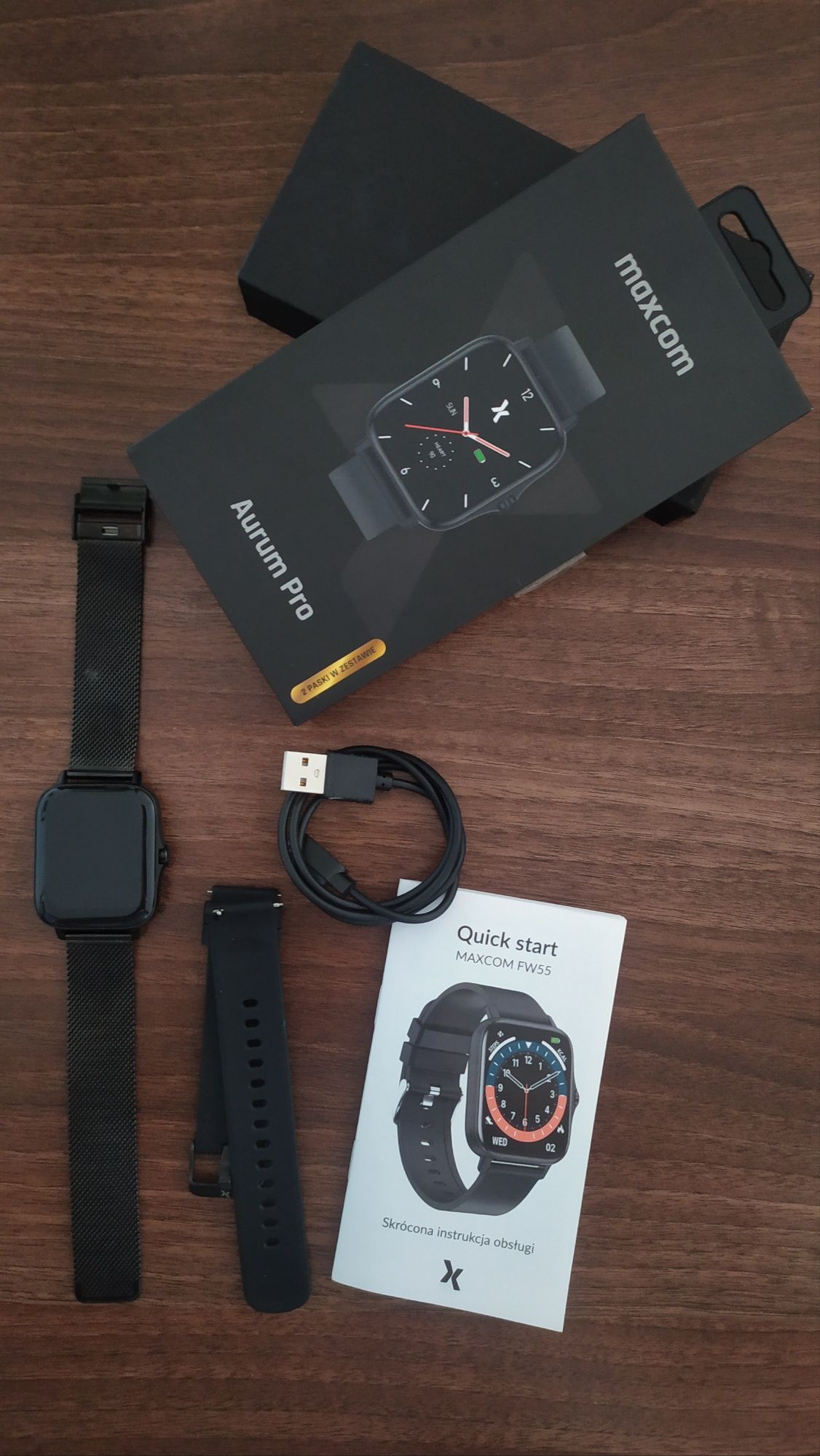 Zegarek Smartwatch Maxcom Aurum Pro FW55, czarny