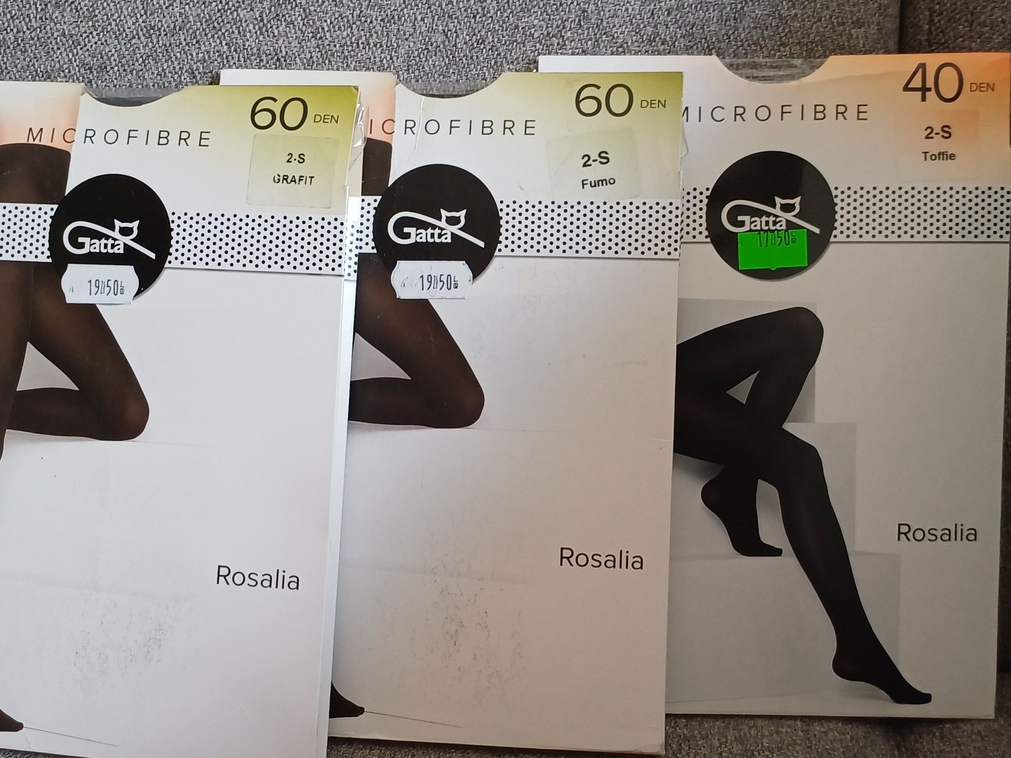 Rajstopy Microfibra Gatta,2×60den[grafity]1×40den[beżowy]R.2